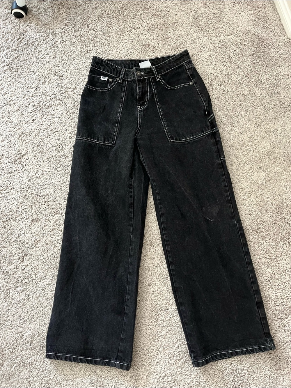 Ragged Baggy Black Women's Jeans